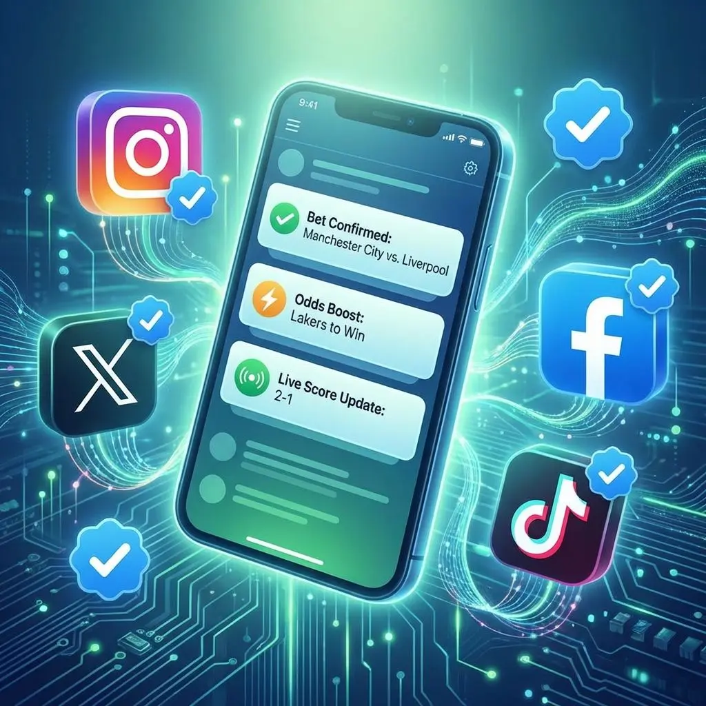 Colagem com ícones das redes sociais oficiais da BETesporte